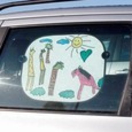 BASTELZUBEHÖR / CRAFT ACCESSORIES 2 solskjerm for bilen - lett å male med Stoffmalstift å dekorere, - Kopi