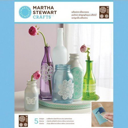 EK Succes, Martha Stewart Martha Stewart, Adhesive Silkscreens, Doily Lace, 22 x 28 cm, 1 Stk.