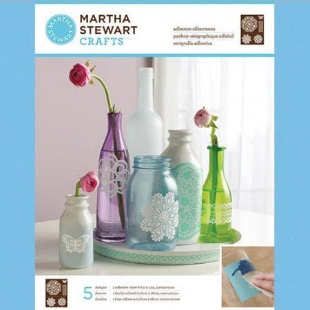 EK Succes, Martha Stewart Martha Stewart Adhesive serigrafier, Doily Lace, 22 x 28 cm, 1 stk