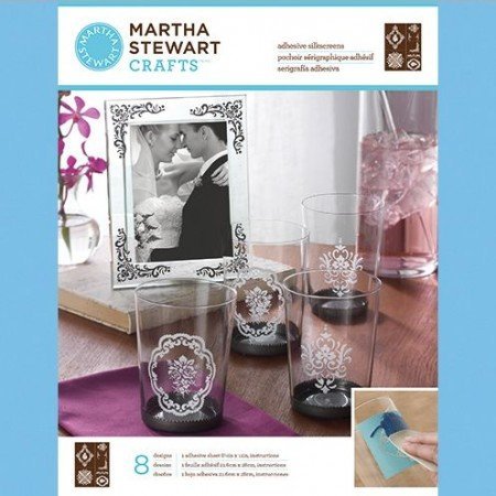 EK Succes, Martha Stewart Martha Stewart, Adhesive silkscreens, Damask accenter, 22 x 28 cm, 1 stk