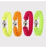 Kit Craft: conjunto de materiales para 1 pulsera trenzada hecha de grueso, cordón de macramé color neón-