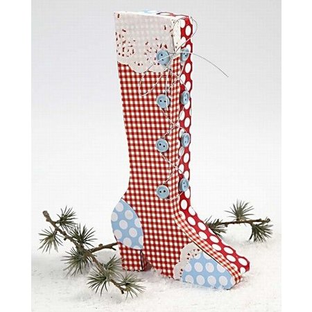 Objekten zum Dekorieren / objects for decorating Bastelset: Materialset für 1 Retro-Stiefel Schachtel