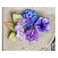 Prima Marketing und Petaloo Prima Marketing, flowers with leaves, 9 pieces, lilla