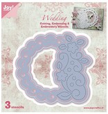 Joy!Crafts und JM Creation Taglio e goffratura modello di stencil più ricamo!