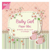 Papir blokk, 15x15cm, Baby Girl