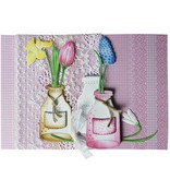 Joy!Crafts und JM Creation Gioia artigianato, fiori 3pcs / 44x79 / 40x69 / 49x93mm