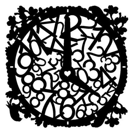 Dutch DooBaDoo Mask Stencil Clock, design, 300 x 300mm