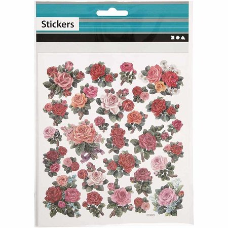Sticker Folie stickervel 15x16, 5 cm, rozen, 1 vel