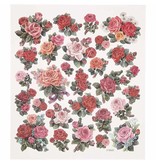 Sticker Autoadesivo stagnola foglio 15x16, 5 cm, rose, 1 foglio