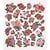 Sticker Folie klistremerke ark 15x16, 5 cm, roser, en ark