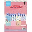 DESIGNER BLÖCKE  / DESIGNER PAPER Jolis papiers, A5, Happy Days, 4x 8 motifs