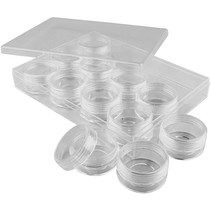 Acrylic Jars with screw cap, set of 12 cans