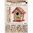 Objekten zum Dekorieren / objects for decorating 01 Craft Kit: MDF en papieren vogel huis decoratie, 17cm.