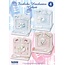 BASTELSETS / CRAFT KITS: Materialset für 4 Festliche Herzkarten Geburt