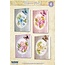 BASTELSETS / CRAFT KITS: Material set for 4 cards Flower Art I