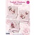 BASTELSETS / CRAFT KITS: Material set for 4 Festive heart cards rose roses