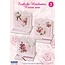 BASTELSETS / CRAFT KITS: Material fijado para 4 tarjetas festivas corazón rosa rosas