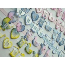Skjæring og preging mal for 8 baby knapper