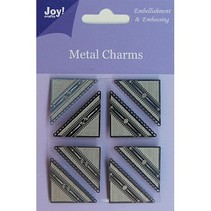 Joy Crafts, Metal Charms Ecke, 8 Stück