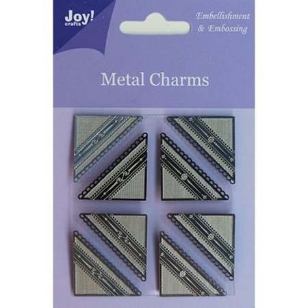 Embellishments / Verzierungen Joy Crafts, Metal Charms Ecke, 8 Stück