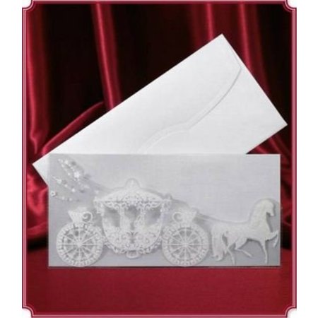 BASTELSETS / CRAFT KITS: 3 Hochzeitskarten mit Kutsche