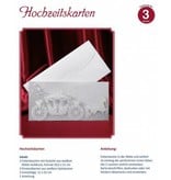 BASTELSETS / CRAFT KITS: 3 trouwkaarten met coach
