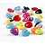 Kinder Bastelsets / Kids Craft Kits Deux parties perles acryliques cœurs, dans 9 grandes couleurs, H: 16 mm, la taille du trou de 2 mm
