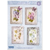 Craft Kit voor 4 nobele bloem kaarten