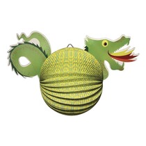 Lanterne Set Dragon, 20cm de diamètre, 40,5 cm, incl. Lumière Rod + LED