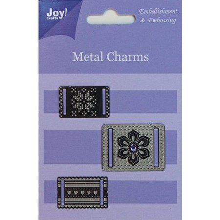 Embellishments / Verzierungen Joy Crafts, metalen bedels, 3 stuks