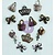 Prima Marketing und Petaloo Metal Icons Utsmykninger, 1.9cm / 12pcs