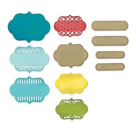 Sizzix ThinLits, Ornate Labels, 11 pieces