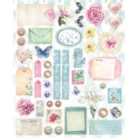 Vintage, Nostalgia und Shabby Shic A4 chip board, 45 parts, Janneke Brinkman nr.1