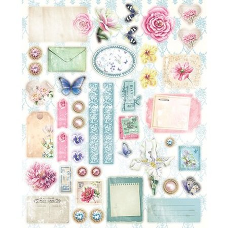 Vintage, Nostalgia und Shabby Shic A4 Chipboard, 45 Teilen, Janneke Brinkman nr.1