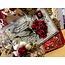 Joy!Crafts und JM Creation Timbri trasparenti, rosa antico su una cartolina