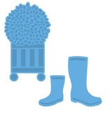 Marianne Design Punching and embossing templates: rubber boots and bush