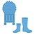 Marianne Design Punching and embossing templates: rubber boots and bush
