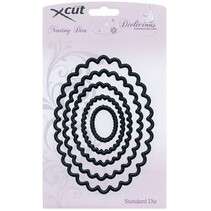 Hekkende Dies - Scalloped Oval (5pcs) Large