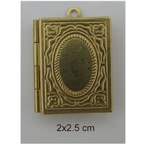 2 photo pendants, book