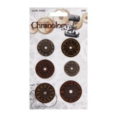 Embellishments / Verzierungen Relojes de metal, 6 piezas, Cronología