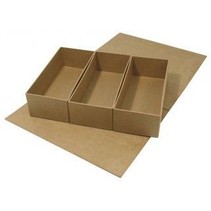 Papier-mâché, hinged-lid box, 29.5 x22x6, 5 cm, 3 internal parts loose