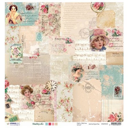 DESIGNER BLÖCKE  / DESIGNER PAPER 1EURO AKTION! Shabby Chic, 30,5x30,5cm, 200 gr.