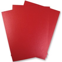 1 Bogen Metallic Karton, Extra KLASSE, in brilliant rot farbe!