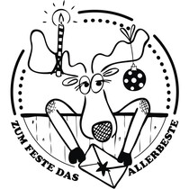 Stamp All the best, 7x7cm