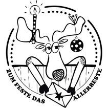 Stamp All the best, 7x7cm