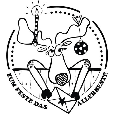 Stempel / Stamp: Holz / Wood Stempel Alle de bedste, 7x7cm