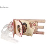 Objekten zum Dekorieren / objects for decorating Papier mache boek LOVE