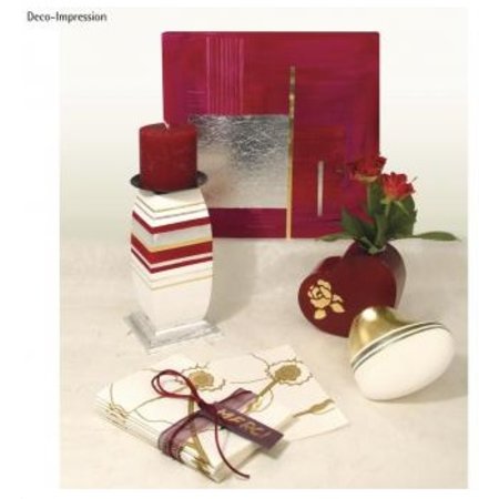 BASTELZUBEHÖR / CRAFT ACCESSORIES Deco metall, 14x14 cm, tab-bag. 5 ark, gull