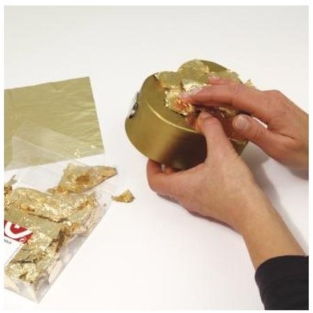 BASTELZUBEHÖR / CRAFT ACCESSORIES Deco metaal, 14x14 cm, ZB-zak. 5 vellen, goud