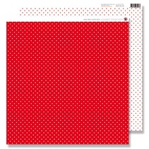Papel Scrapbooking: Pequenos pontos vermelhos